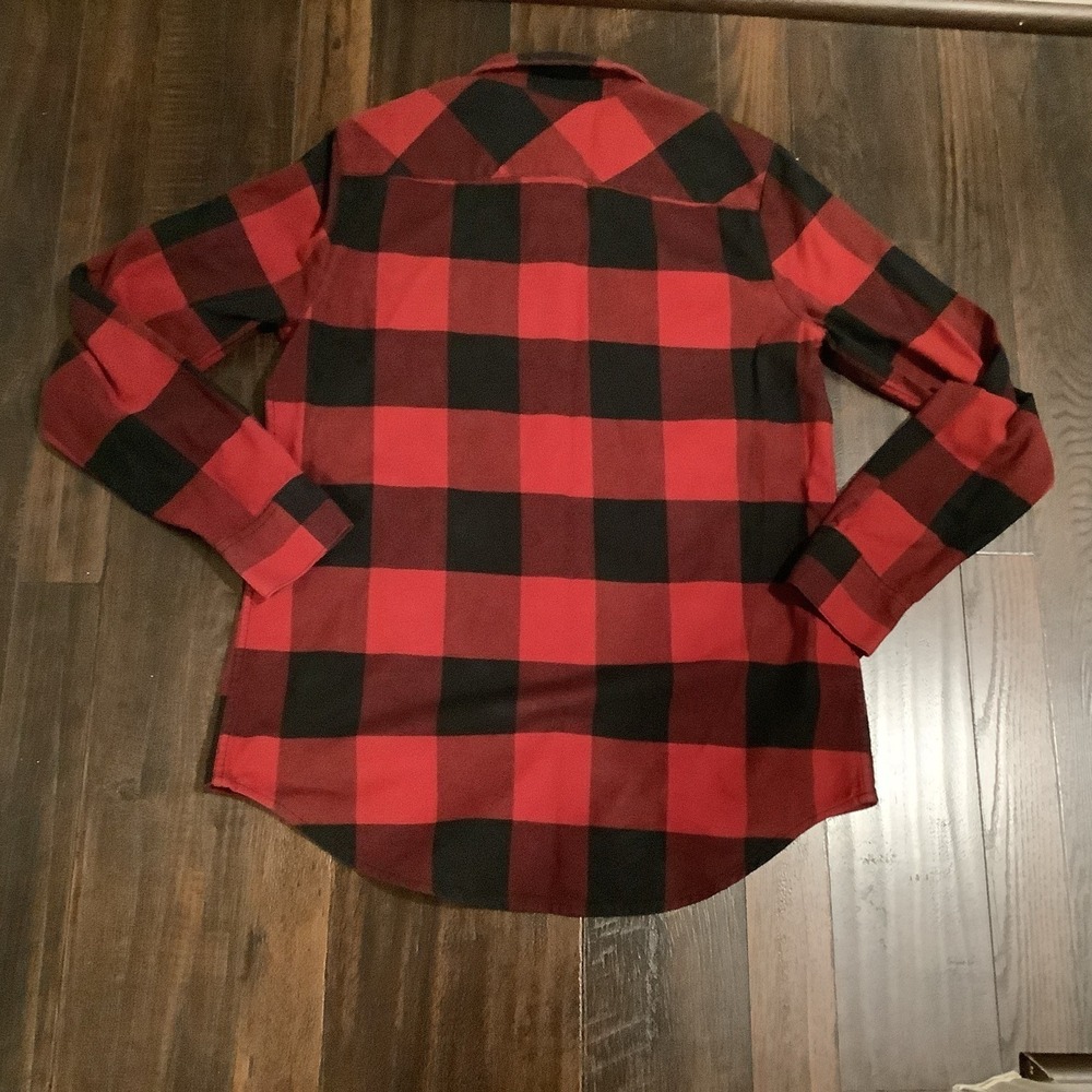 Harley Davidson Shirt Women's M Red Black Long Sleeve Motorcycle - Picture 6 of 8
